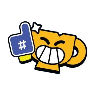 😁 Trophäe, Stern, Daumen, Hashtag, Emoji, Feier telegram sticker