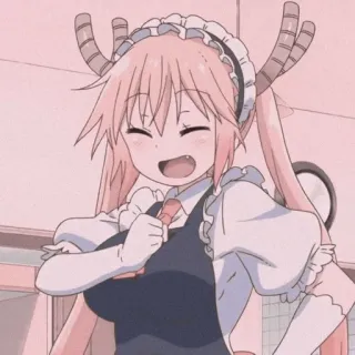 🐉 Tohru Miss Kobayashi's Dragon Maid anime, dragon, maid, Tohru, cute, kawaii telegram sticker
