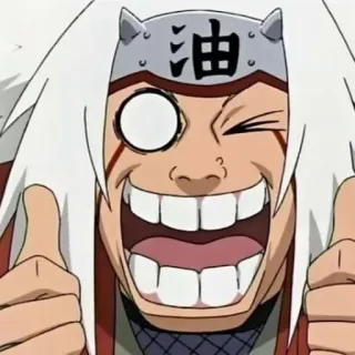 🌫 Jiraiya Naruto 油 Anime, Manga, Jiraiya, Naruto, Pulgar arriba telegram sticker