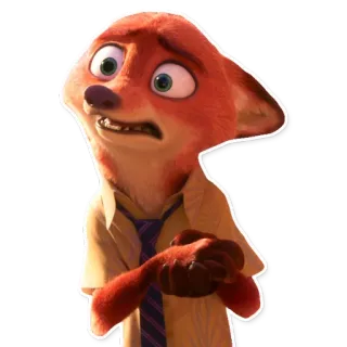 😧 Nick Wilde Zootopia zorro, zootopia, nick wilde, dibujos animados, animado, personaje telegram sticker