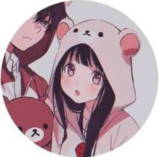 ❤️ Anime, Cartoon, Kawaii, Paar, Partnerlook, Sticker, Süß telegram sticker