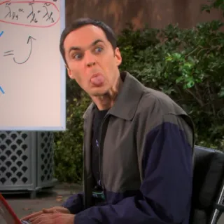 😝 Sheldon Cooper The Big Bang Theory Sheldon Cooper, tongue out, funny, The Big Bang Theory, tv show telegram sticker