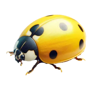 🌍 ladybug, insect, yellow, animal, bug, cute telegram sticker