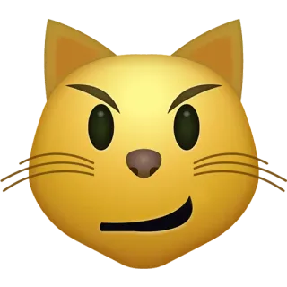 😼 cat, emoji, animal, smirk, funny, cute telegram sticker