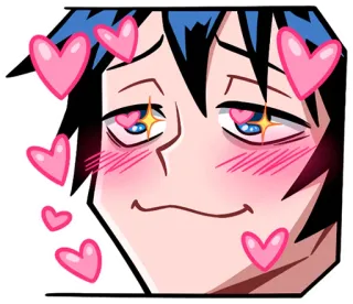 🥰 coeurs, amour, animé, joyeux, mignon, rougir telegram sticker