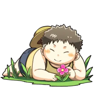😀 child, cute, flower, summer, anime, cartoon telegram sticker