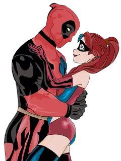 Harley+Deadpool telegram stickers
