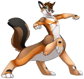😃 Furry, Anthropomorph, Tier, Hybrid, Hund, Fuchs telegram sticker