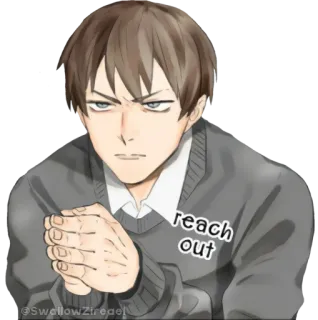 🙏 reach out Anime, Chico, Alcanzar, Dibujo animado telegram sticker