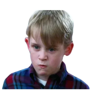 😡 Kevin McCallister Home Alone Kevin McCallister, Solo en casa, Película, Niño, Chico, Enfadado, Cara whatsapp sticker
