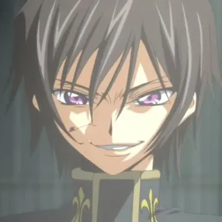 🧩 Lelouch Lamperouge Code Geass Аниме, Персонаж, Ухмылка, Лелуш, Code Geass telegram sticker