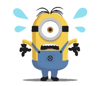 🍋 Minion Dessin animé, Personnage, Drôle, Effrayé, Inquiet telegram sticker