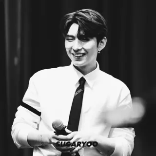 🌑 SUGARYOO kpop, 偶像, 歌手, 肖像, 单色 telegram sticker