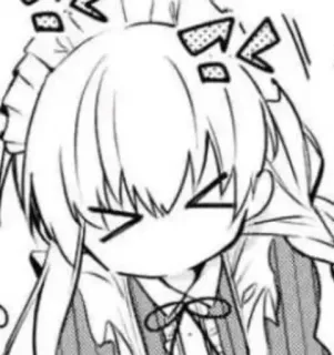 😣 Anime, Manga, Personage, Expressie, Schattig, Meid telegram sticker