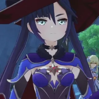 🤨 Mona Genshin Impact Mona, Genshin Impact, Anime, Videojuego, Personaje, Mago, Bruja whatsapp sticker