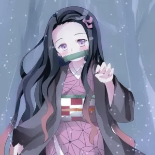 😃 Nezuko Kamado Demon Slayer アニメ, 鬼滅の刃, 禰豆子, 可愛い, マンガ, 漫画 telegram sticker