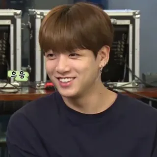 🦚 Jeon Jung-kook 흐흥 person, man, kpop, korean, singer, smile telegram sticker