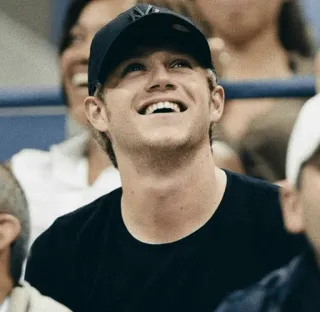 🥀 Niall Horan musician, singer, one direction, celebrity, man, smiling, baseball cap telegram sticker