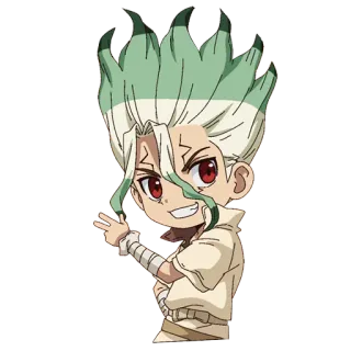 😏 Senku Ishigami Dr. Stone 애니메이션, 닥터 스톤, 센쿠, 만화 telegram sticker