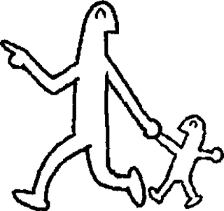 👨‍👦 omino stilizzato, cartone animato, illustrazione, minimalista, astratto telegram sticker