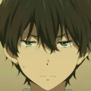 🍀 Oreki Houtarou Hyouka アニメ, 氷菓, 折木奉太郎, キャラクター, アート, ポートレート telegram sticker