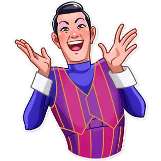🤗 Robbie Rotten LazyTown 罗比·罗滕, LazyTown, 卡通, 反派, 角色, 微笑 telegram sticker