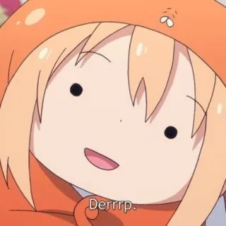 🍊 Derrrp. anime, derp, funny, cartoon, cute telegram sticker