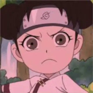 🌟 Tenten Naruto Anime, Dibujos animados, Tenten, Naruto, Ninja, Chica, Enojada whatsapp sticker