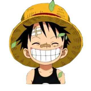 😁 Luffy One Piece Anime, Manga, One Piece, Luffy, Sombrero de paja, sonriendo whatsapp sticker