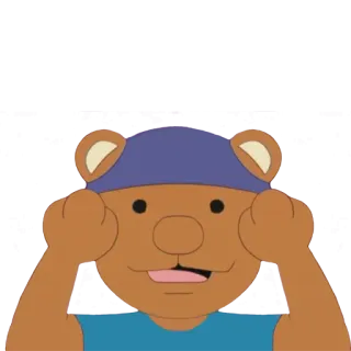 😃 ours, dessin animé, animal, personnage, portrait, visage telegram sticker
