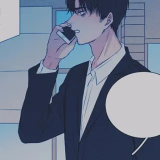 🐾 hombre, negocios, comunicación, teléfono, traje, serio telegram sticker