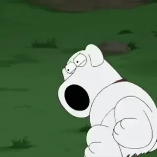 🔫 Brian Griffin Family Guy cane, I Griffin, Brian, cartone animato telegram sticker