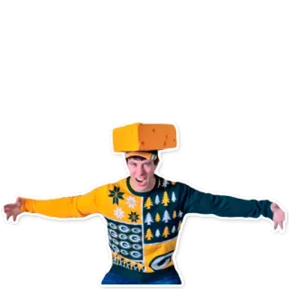 🎉 cheesehead, Green Bay Packers, sepak bola Amerika, penggemar, olahraga, humor whatsapp sticker