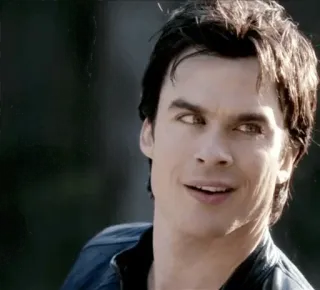 😏 Damon Salvatore The Vampire Diaries vampiro, serie de TV, Damon Salvatore, Ian Somerhalder, sobrenatural telegram sticker