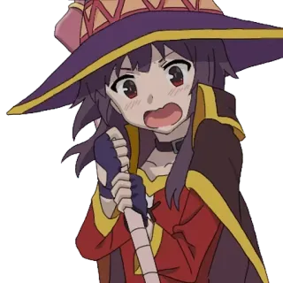 😧 Megumin Konosuba Anime, Megumin, Konosuba, Mage, Magie, Magicien whatsapp sticker