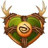 ❤️ heart, antlers, nature, green, symbol, wood, magic, tribal telegram sticker