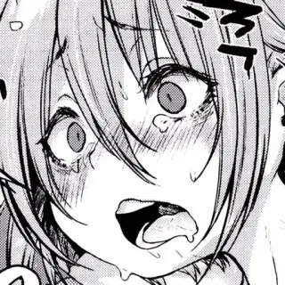 ❗️ Anime, Manga, Shock, Expresión, Cara whatsapp sticker
