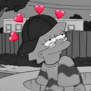💕 Lisa Simpson The Simpsons lisa simpson, simpsons, cartoon, animation, herzen, liebe, figur whatsapp sticker