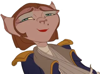 🤕 Captain Amelia Treasure Planet cartone animato, capitano, Amelia, Il pianeta del tesoro, Disney, animazione telegram sticker