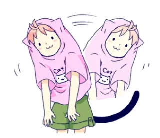 🐾 Cat gatto, anime, kawaii, carino, cartone animato whatsapp sticker