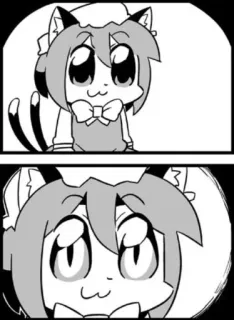 👹 Catgirl, Anime, Manga, Dibujo animado, Dibujo, Ilustración whatsapp sticker