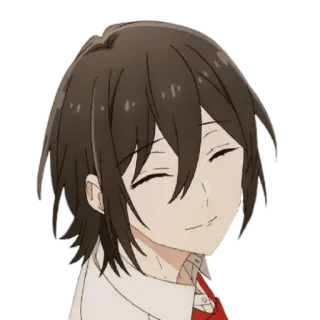 🙂 Izumi Miyamura Horimiya Anime, Manga, Horimiya, Izumi Miyamura, lächelnd, Charakter telegram sticker