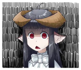 😨 anime, adesivo, personaggio, manga, illustrazione, femminile, spaventata, scioccata telegram sticker