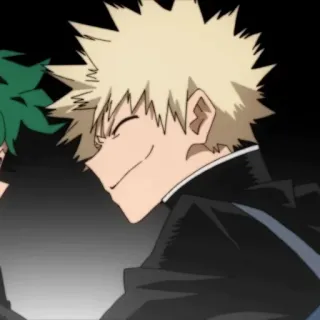 🥲 Bakugo My Hero Academia アニメ, マンガ, 漫画, 金髪, キャラクター, 僕のヒーローアカデミア, 爆豪 telegram sticker