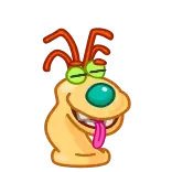 🤪 cartoon, dog, character, animal, illustration telegram sticker