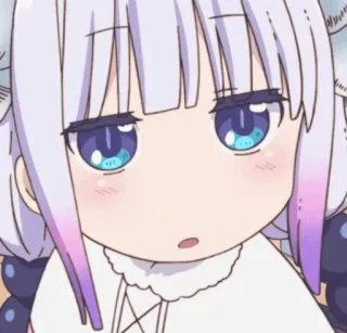 🍬 Kanna Kamui Miss Kobayashi's Dragon Maid 애니메이션, 칸나 카무이, 드래곤, 귀여운, 코바야시네 메이드래곤, 팬아트 whatsapp sticker