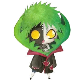 😳 Anime, Chibi, Dibujos animados, Personaje, Lindo, Arte digital telegram sticker