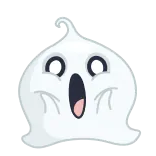 😱 幽霊, 不気味, 怖い, ブー, 漫画, 面白い, ハロウィーン telegram sticker