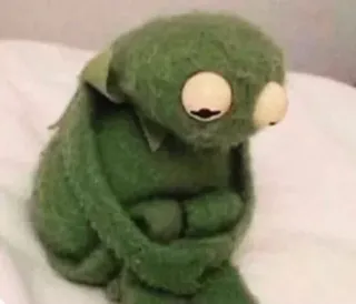 🚬 Kermit muppet, sapo, triste, fantoche, kermit o sapo, deprimido telegram sticker