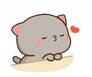 ❤️ 猫, かわいい, キス, 動物, 愛, 可愛い whatsapp sticker